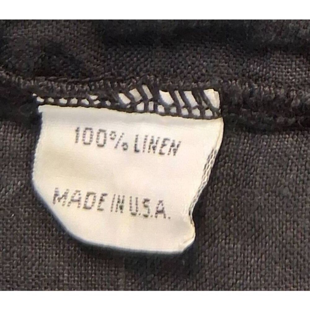 Bryn walker women xl boat neck blouse linen boxy black minimalist lagenlook top - Picture 6 of 8